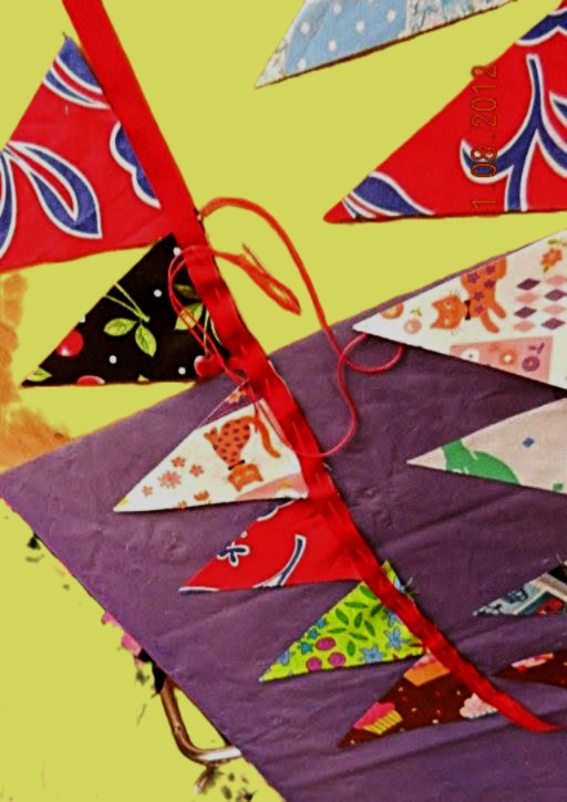 Colourful triangles of bunting