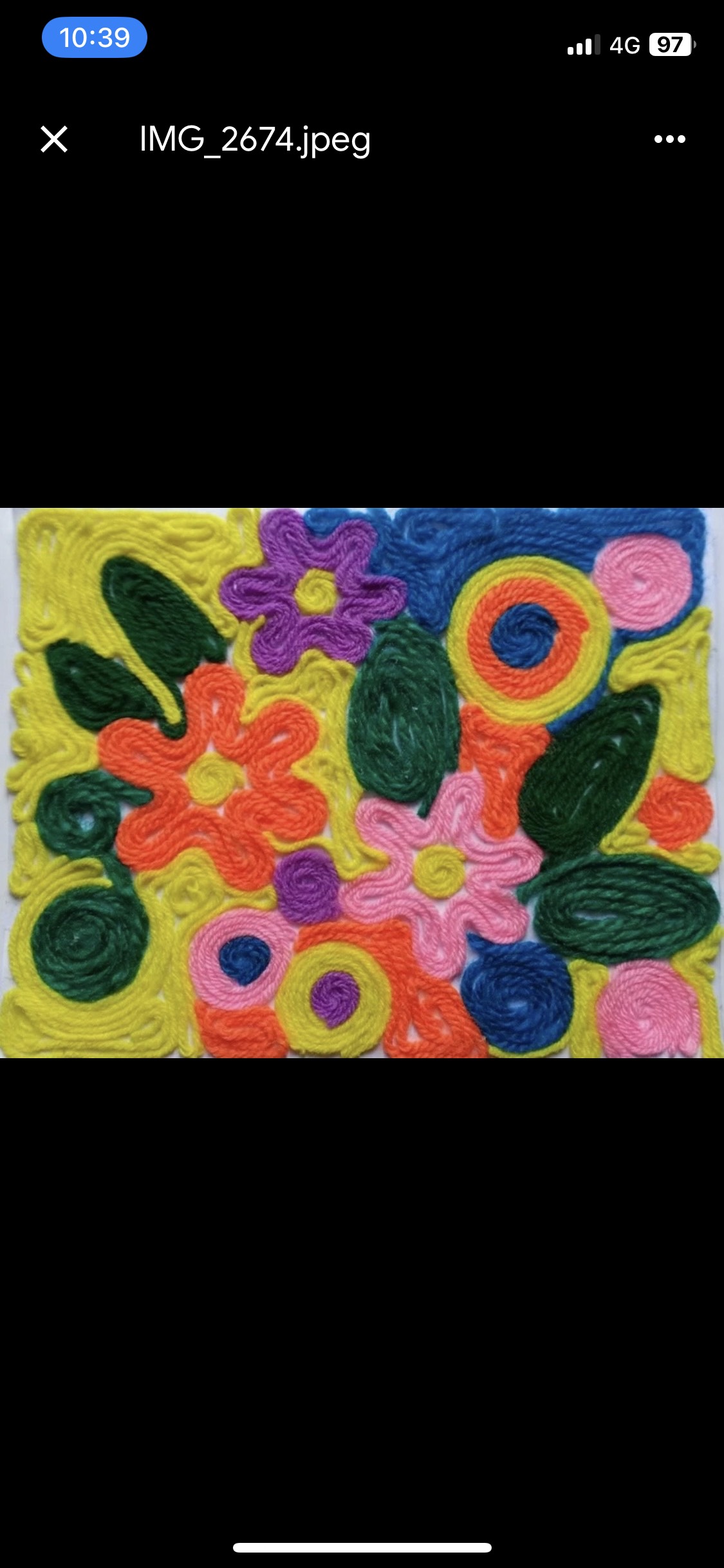 Coloured flower tapestry