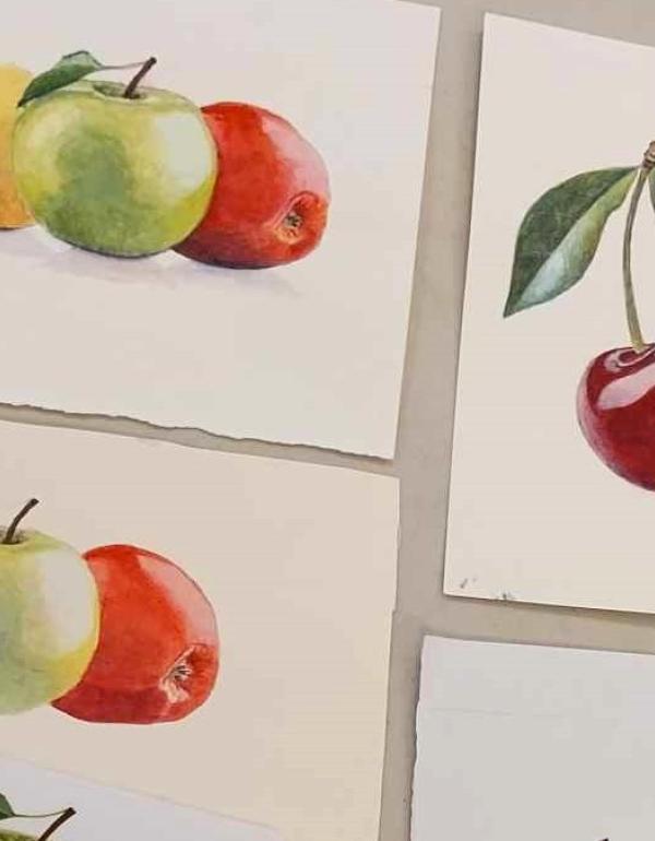 Drawing of apples