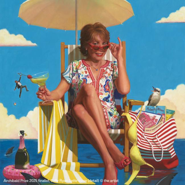 Archibald Prize 2025 finalist, Sally Ryan, Lette Loose (details) @ the artist