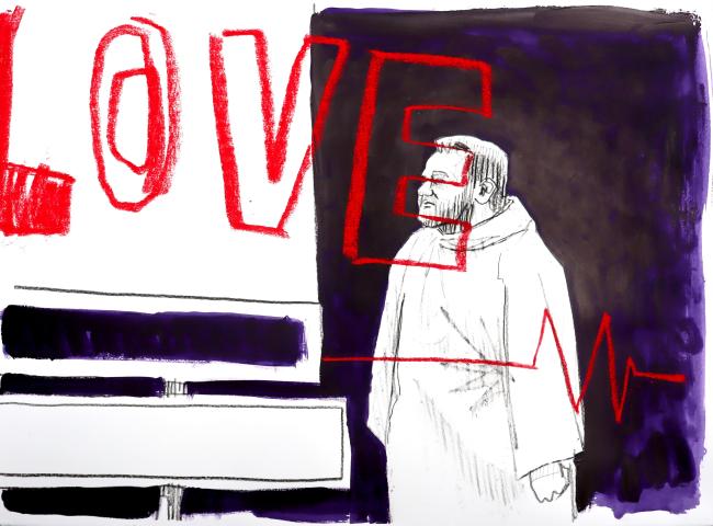 Todd Fuller, Love Study 2025. Watercolour on paper, courtesy of the Artist. Todd Fuller is represented by M Contemporary.   