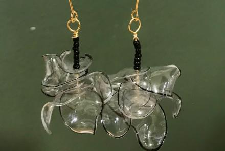 Dangle Earrings made from Recycled Water Bottles