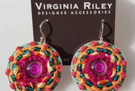 Earrings made from recycled coffee pods